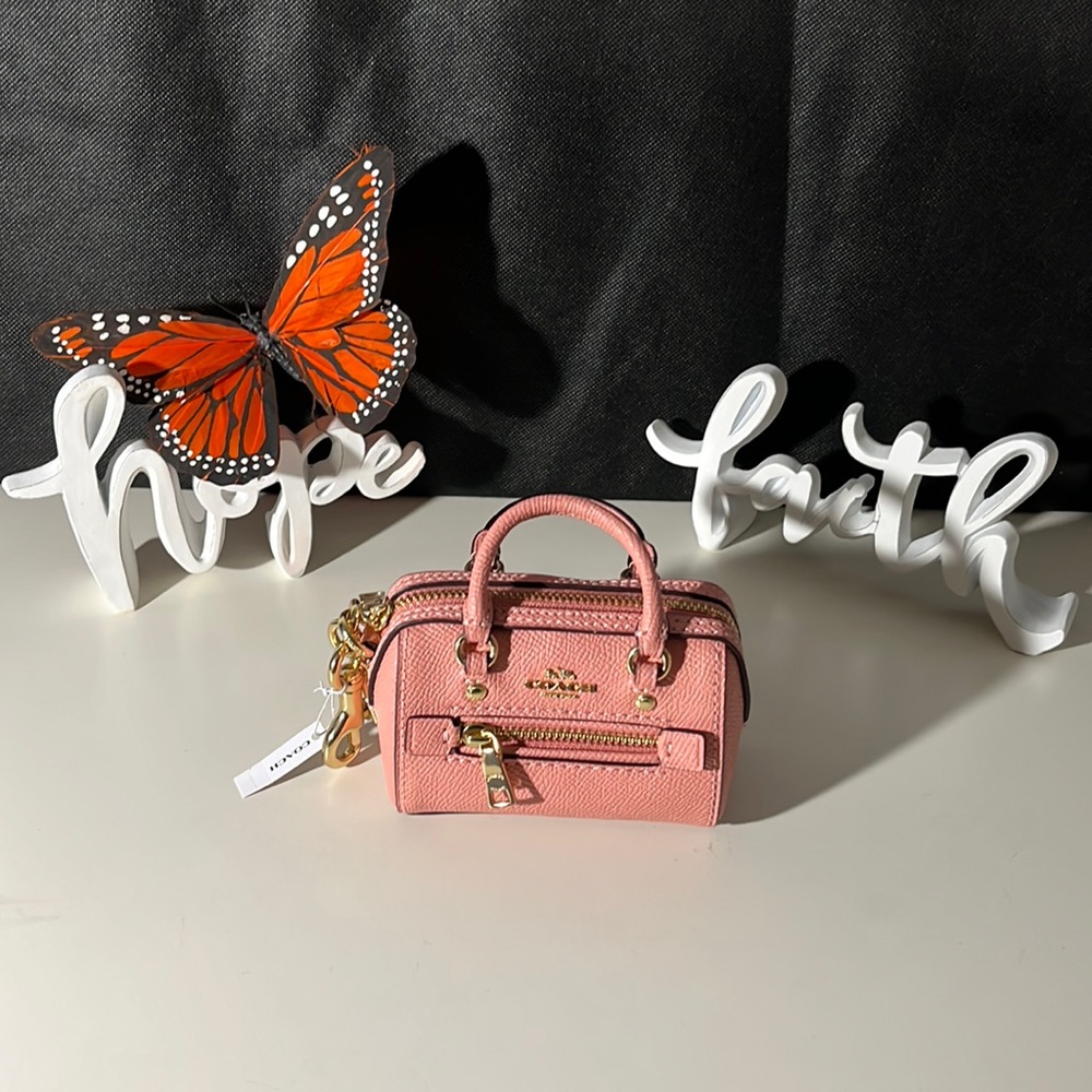 Pink Coach Mini Satchel Bag Charm